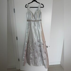 Jovani Elegant Silver Evening Gown